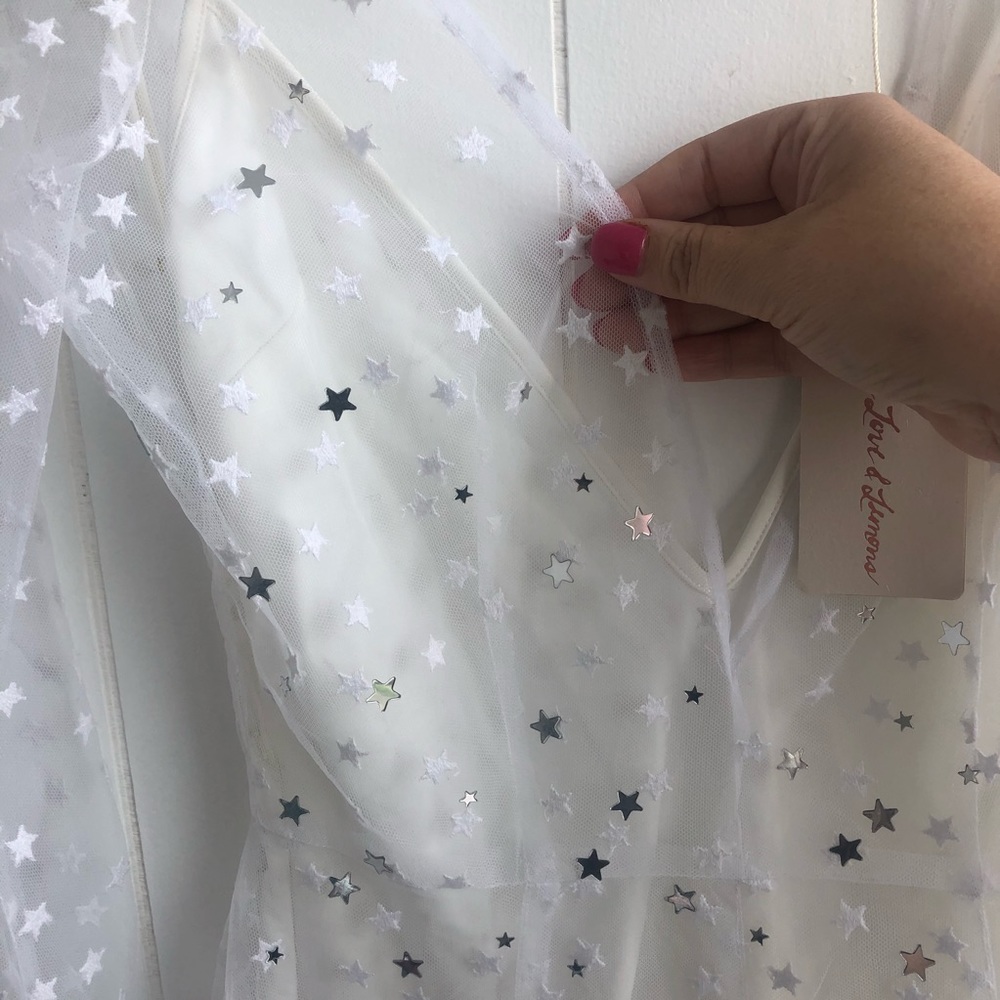 NWT For Love & Lemons All That Glitters Star Dress - Picture 5 of 8